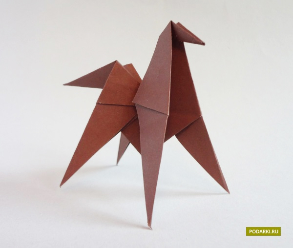 Простая лошадь оригами своими руками — схема сборки: