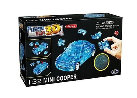 3D пазл синий Mini Cooper