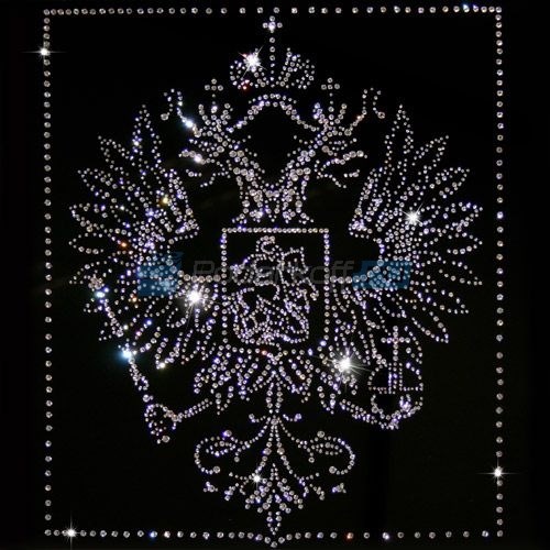 Картина со стразами Swarovski Герб России в рамке