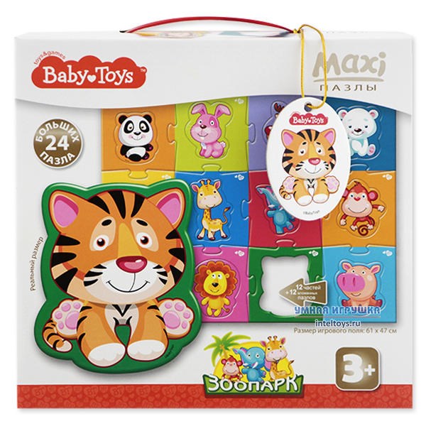 Большие пазлы для детей Baby Toys «Зоопарк»
