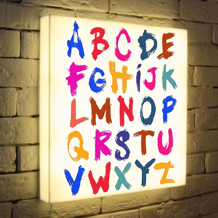 Дизайнерский 3D светильник Алфавит