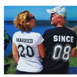 Парные футболки на годовщину свадьбы Married since