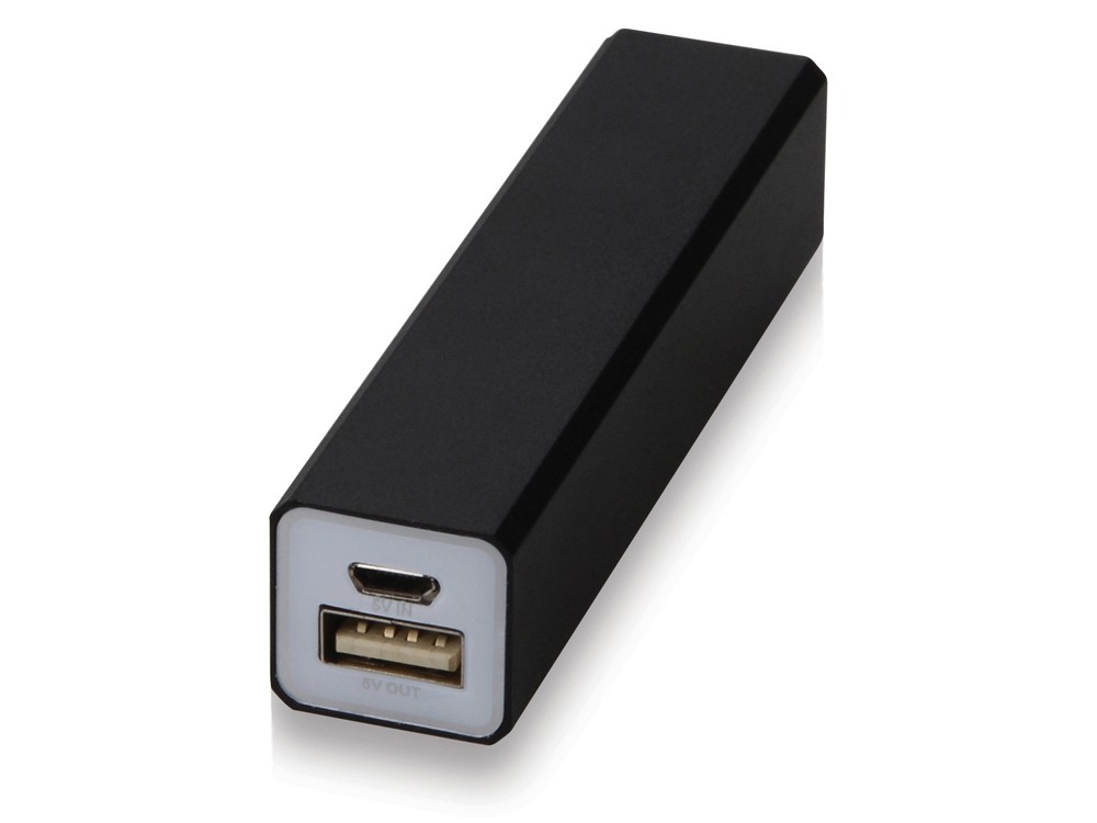 Черное портативное зарядное устройство Брадуэлл 2200 mAh
