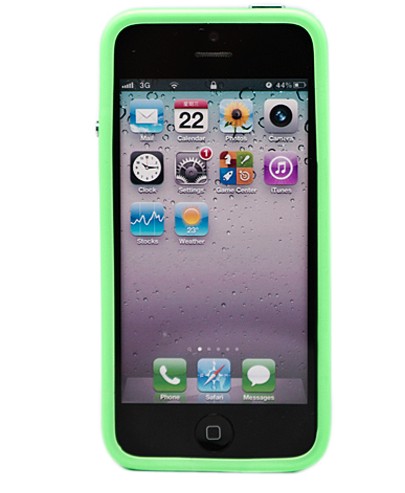 Салатовый бампер для iPhone 5 Rainbow