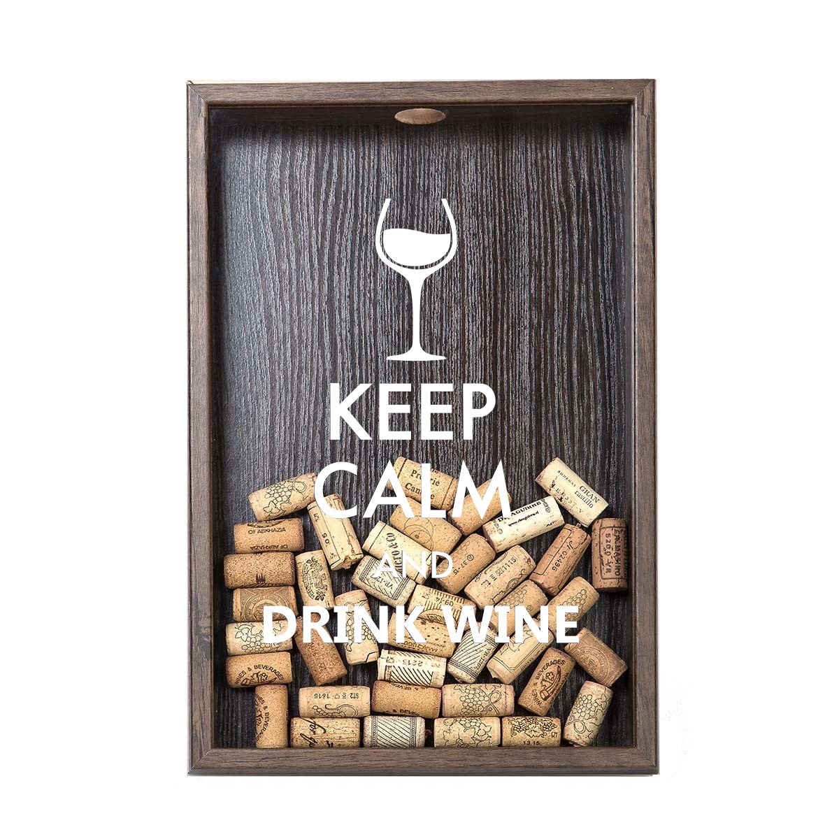 Копилка для винных пробок Keep Calm (венге)