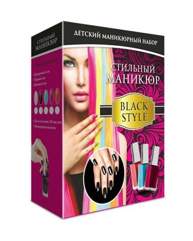 Стильный маникюр Black style
