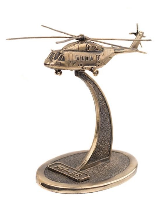 Бронзовый Вертолет МИ-38 (1:200) на подставке