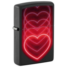 Зажигалка Zippo Hearts Design 48593 светится в ультрафиолете