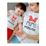 Футболки для мамы и дочки Mini mouse, mama mouse