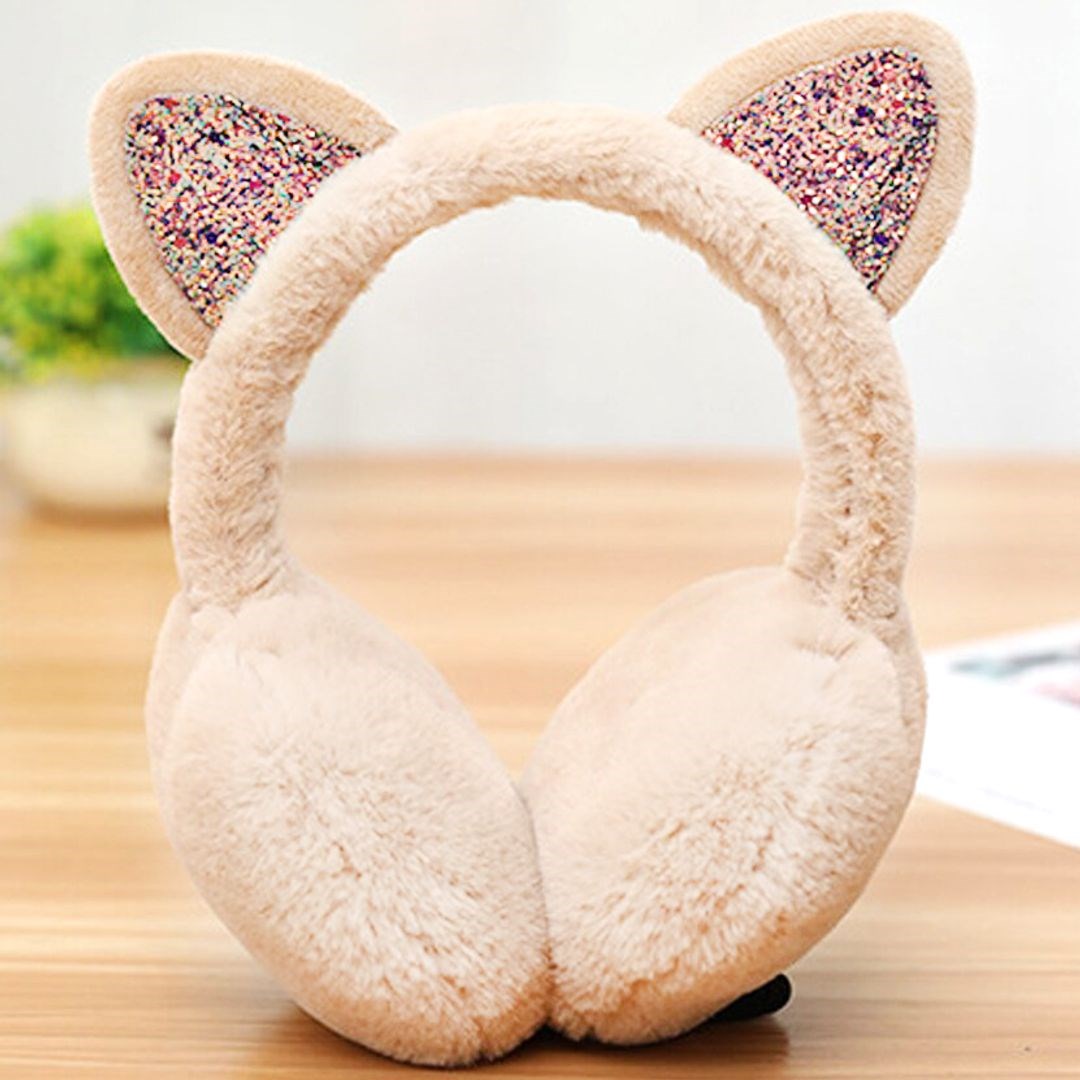 Меховые наушники Кошачьи ушки