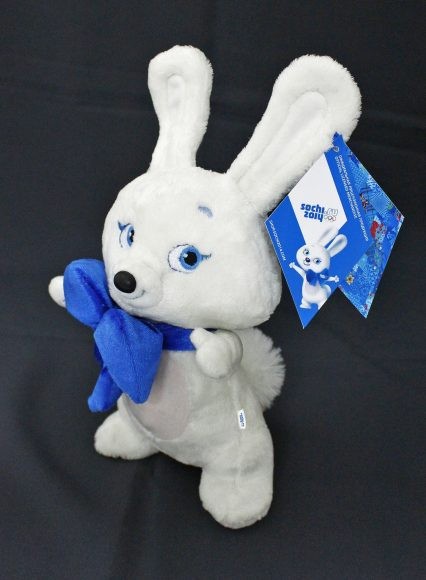 Игрушка Зайка с бантом, 28 см, Sochi 2014