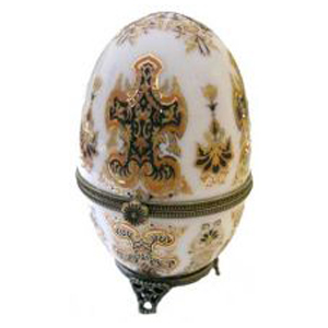 Шкатулка фарфоровая Яйцо d=6см, 10см