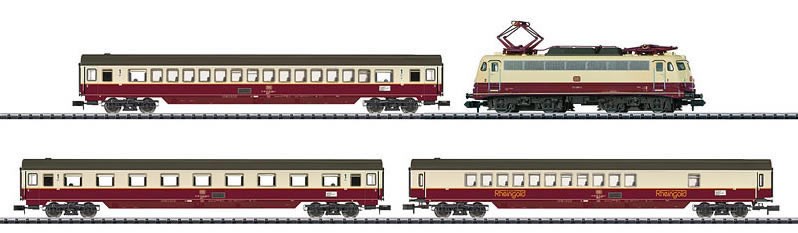Игрушка Локомотив с тремя вагонами Rheingold Flügelzug