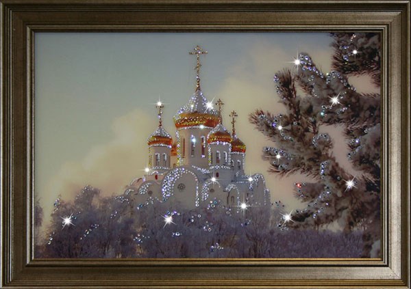 Картина с кристаллами Храм