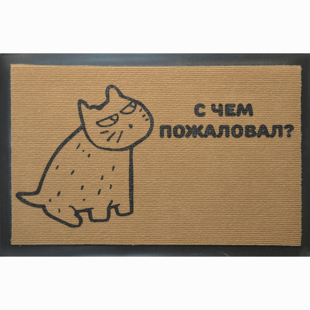 Придверный коврик «С чем пожаловал?»