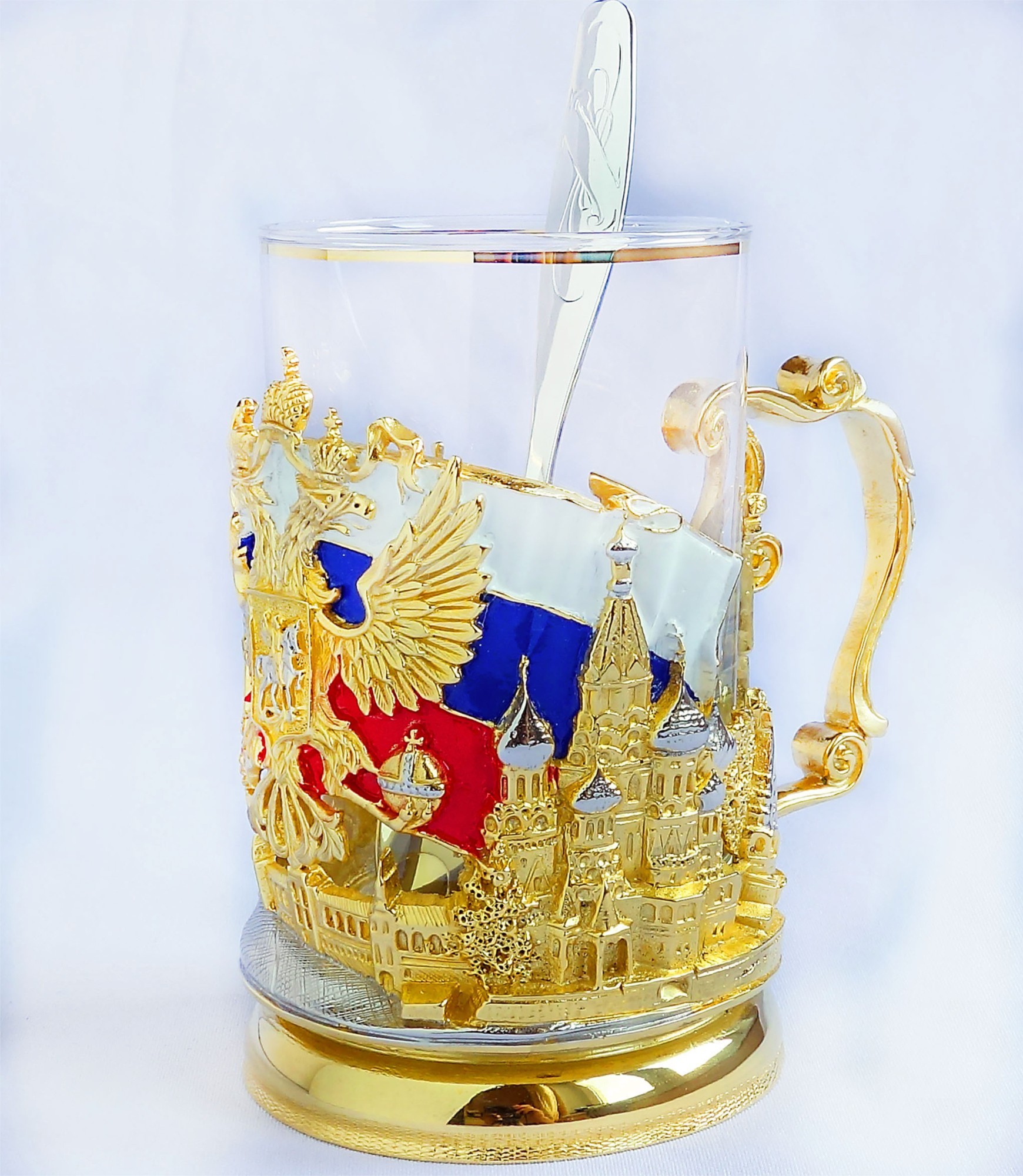 Подстаканник с золочением Российский