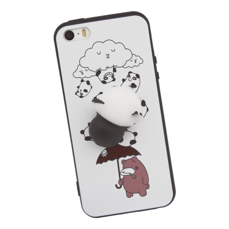 Крышка LP для iPhone 5/5s/SE Мягкий Панда и дождь из Панд