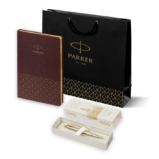 Подарочный набор Parker: Шариковая Ручка Parker Jotter Russia SE, St Steel GT и Ежедневник 2121110_5596175