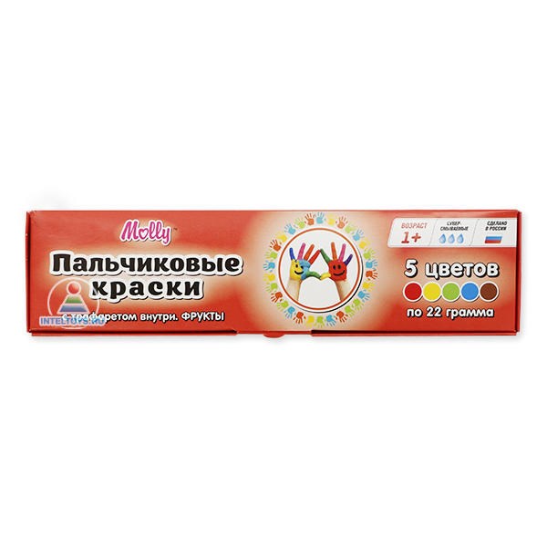 Пальчиковые краски Molly с трафаретами «Фрукты»