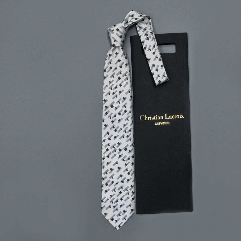 Светлый галстук с узором геометрия Christian Lacroix 837174