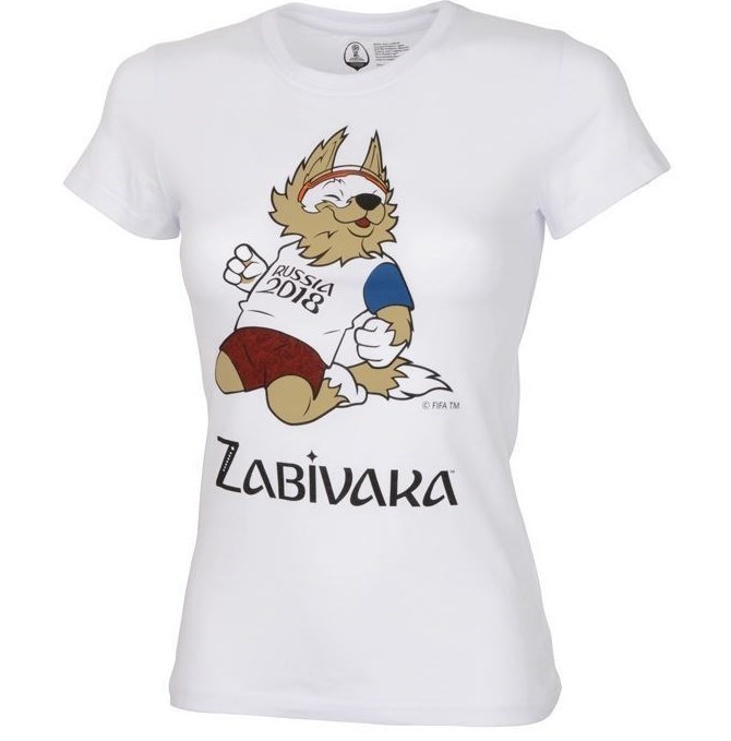 Женская футболка 2018 FIFA World Cup Russia™, волк Забивака