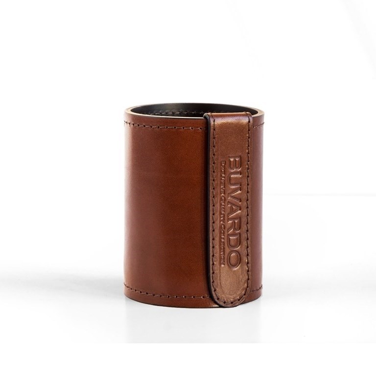 Канцелярский стакан Premium из кожи Full Grain Toscana