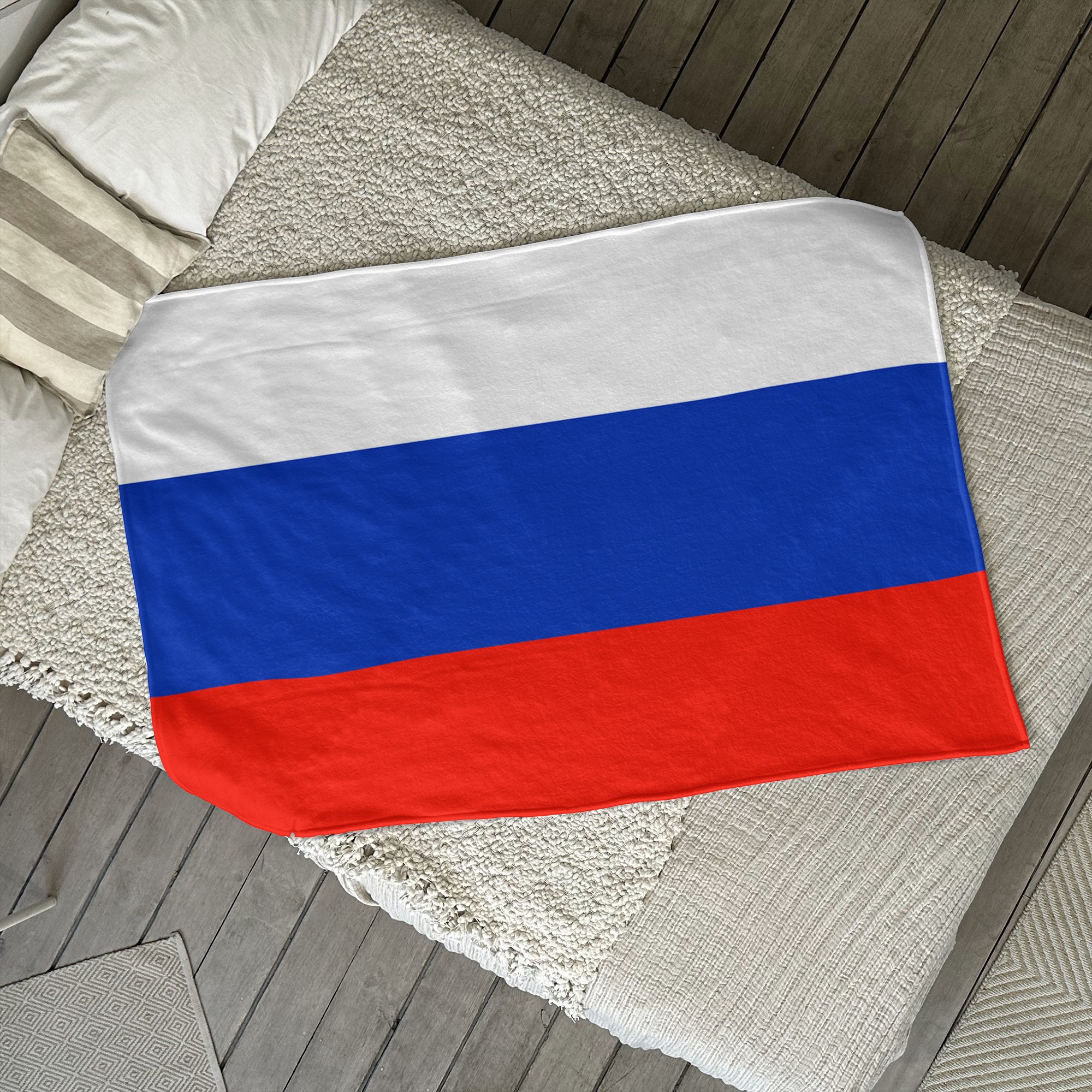 Плед с принтом Флаг России, 110x150 см