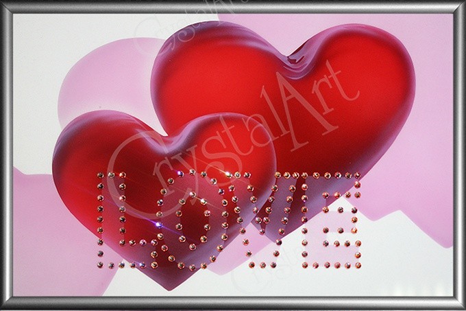 Картина с кристаллами Swarovski Love