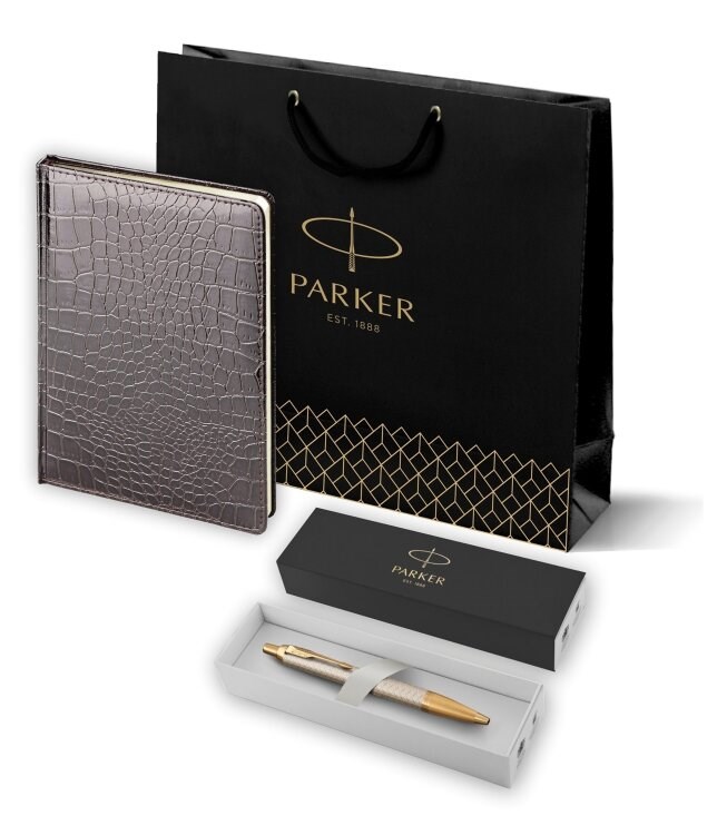 Подарочный набор: шариковая ручка Parker IM Premium Warm Silver 193349_41687