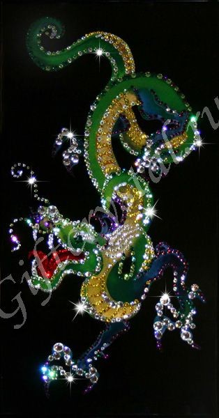 Картина с кристаллами Swarovski Дракон