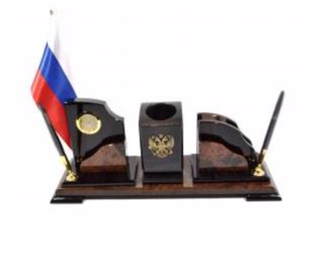 Письменный набор из обсидиана