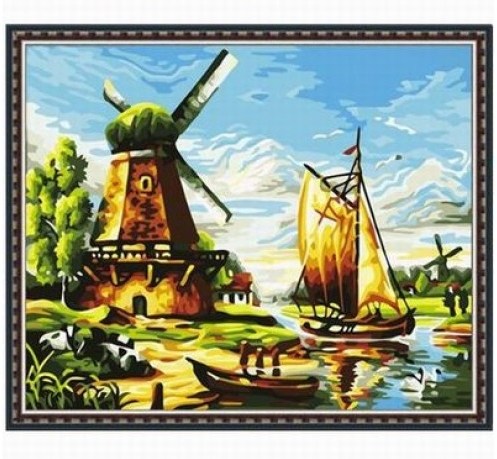 Декоративная ключница Мельница