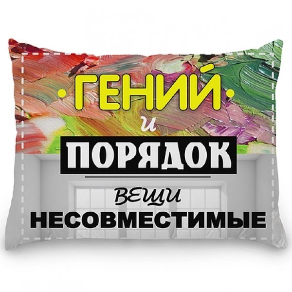 Подушка-антистресс Гений и порядок