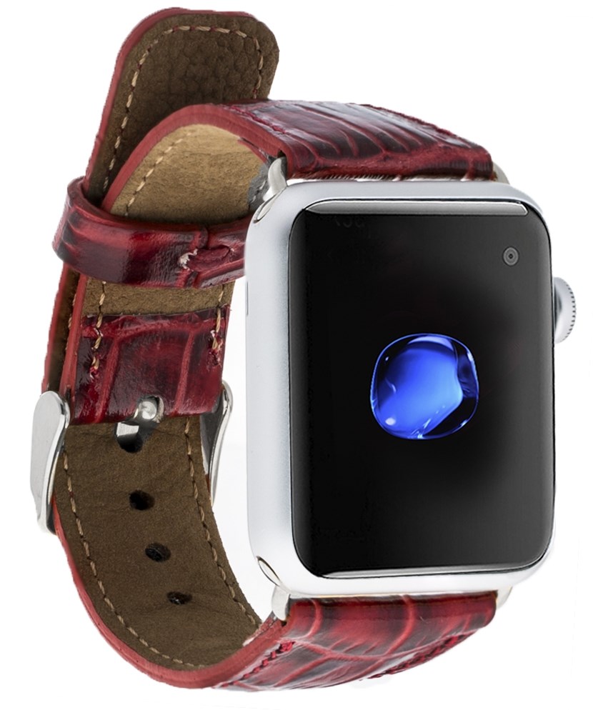 Бордовый кожаный ремешок Bouletta Classic на Apple Watch
