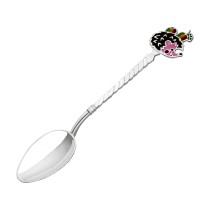 Серебряная детская ложка Ежик
