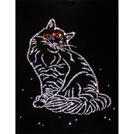 Картина с кристаллами Swarovski «Кошка»