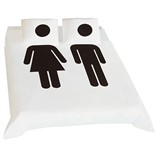 Прикольное постельное белье «Man & Woman»