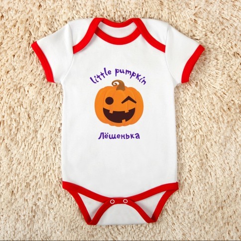 Детское именное боди Little pumpkin