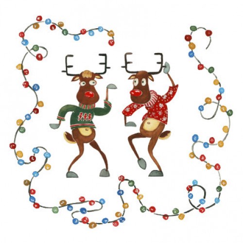 Авторская открытка Happy Deers