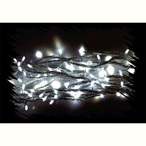 Электрогирлянда из 120 белых LED огней для улицы