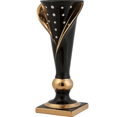 Черная ваза Virgo