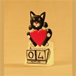 Календарь "Черный котенок с сердцем"