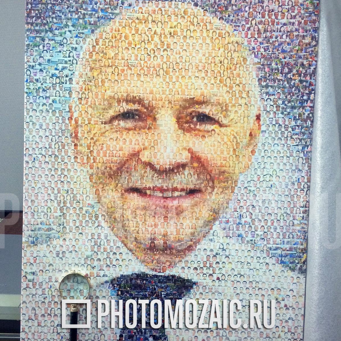 Фотомозаика в подарок начальнику
