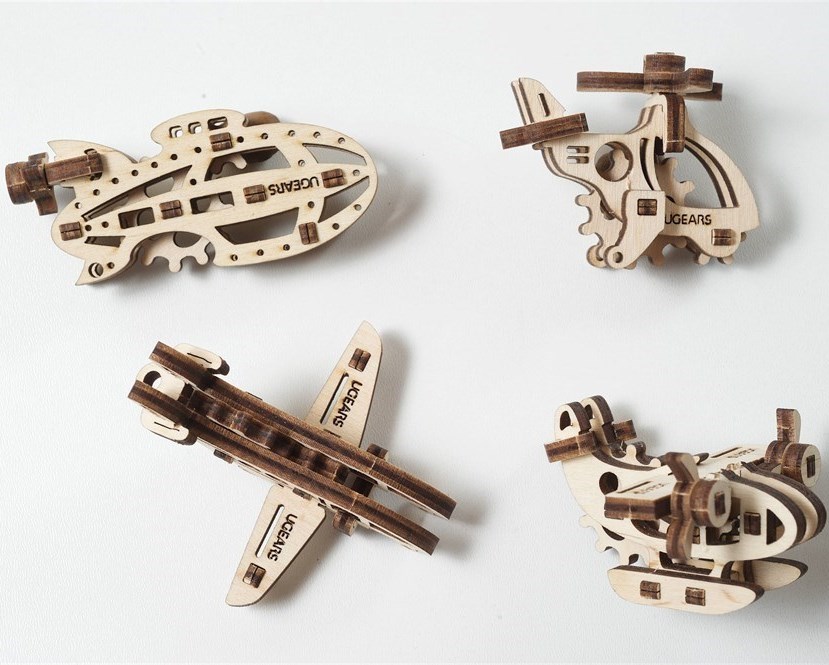 Конструктор 3D-пазл Ugears Фиджет. Самолёты