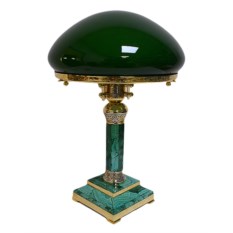 Настольная лампа из малахита