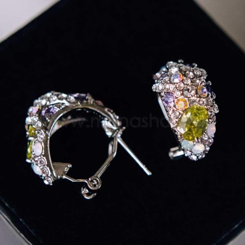 Серьги Морская звезда с кристаллами Swarovski