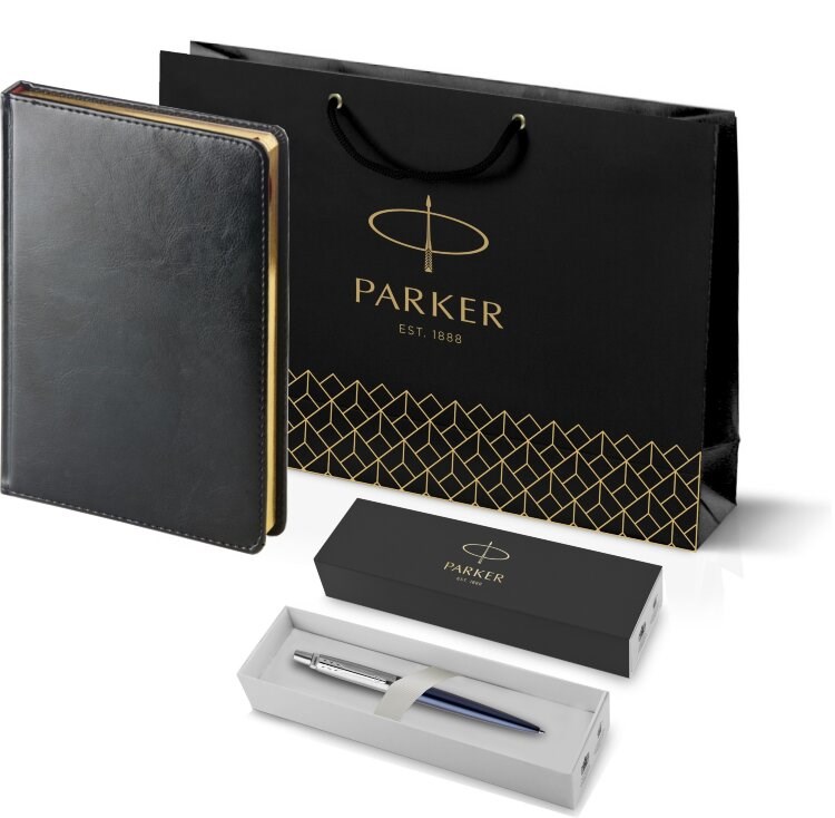 Подарочный набор Parker: шариковая ручка Parker Jotter Essential, Royal Blue CT и ежедневник 195_3_128023186