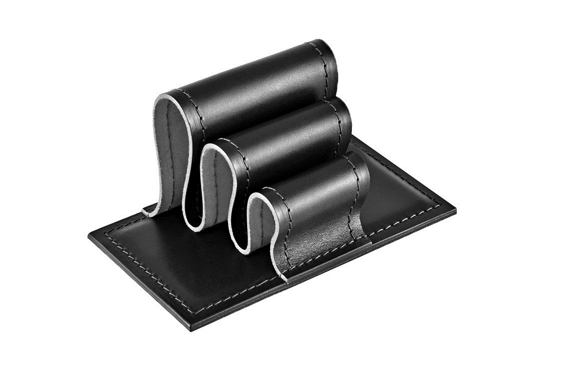 Визитница-холдер LUXE из кожи Full Grain Bologna Black
