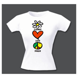 Футболка Flower. Love. Peace