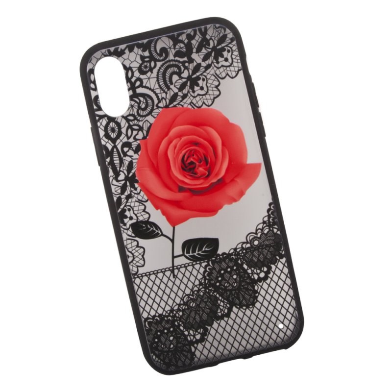 Защитная крышка LP для iPhone X/Xs Роза красная